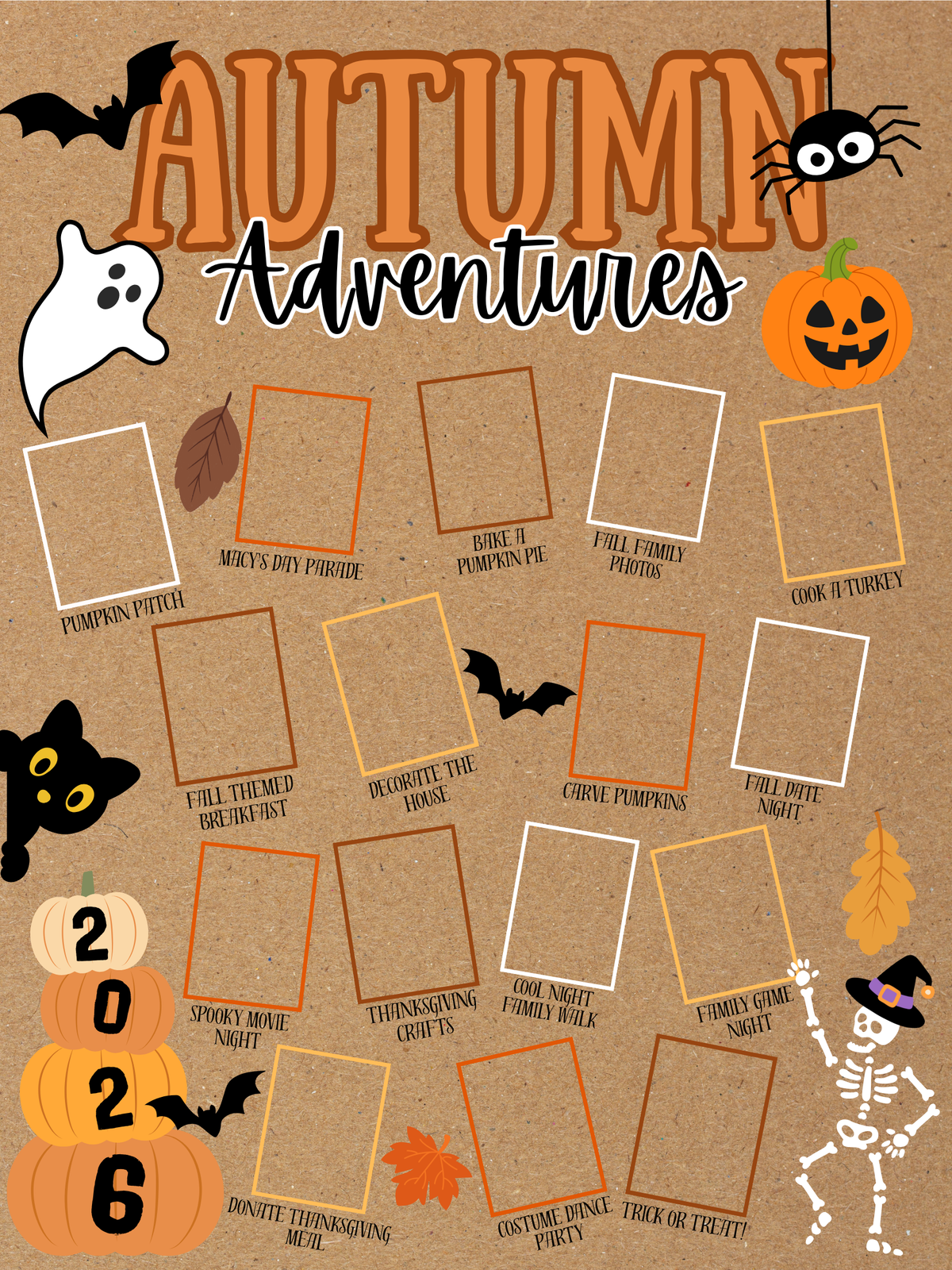 2026 Autumn Adventures Bucket List - Mini Banner