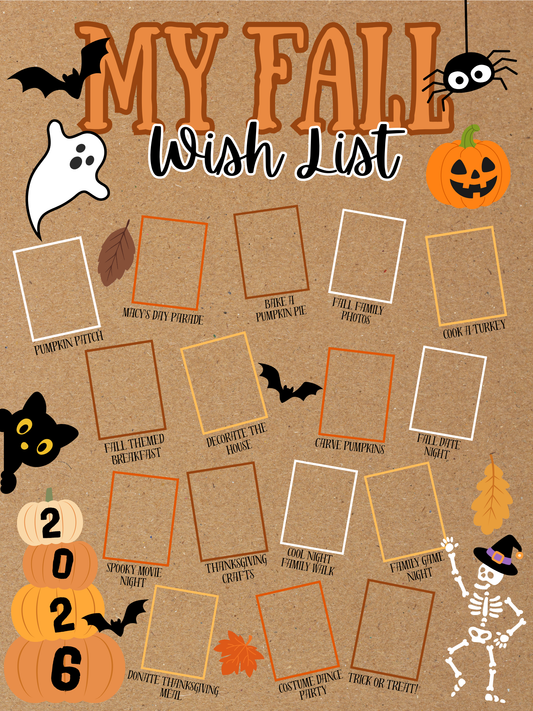 2026 Autumn Adventures Bucket List - Mini Banner